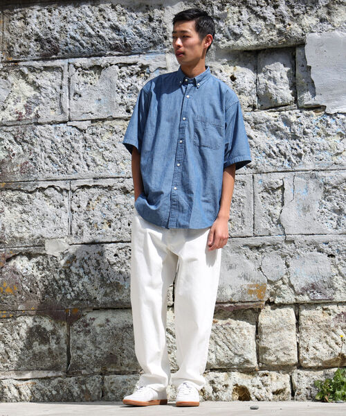 BEAMS(ビームス)の「BEAMS / イージー ボタンダウンシャツ(シャツ/ブラウス・メンズ・ホワイト/その他/ブルー系その他4・SMALL/MEDIUM/LARGE/X-LARGE)」の4枚目の写真