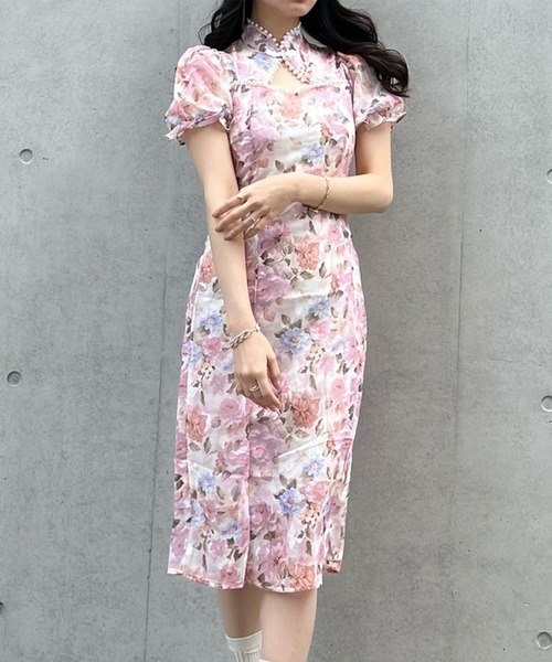 titty＆Co. PETIT by poyo（ティティーアンドコープティバイポヨ）の「【titty&Co.PETIT Produced by POYO】デコルテパールフラワーワンピース（ワンピース・レディース・マルチ・FREE）」の5枚目の写真