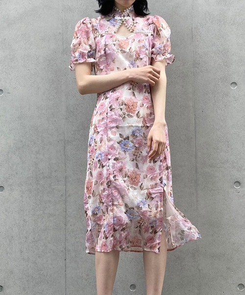 titty＆Co. PETIT by poyo（ティティーアンドコープティバイポヨ）の「【titty&Co.PETIT Produced by POYO】デコルテパールフラワーワンピース（ワンピース・レディース・マルチ・FREE）」の8枚目の写真