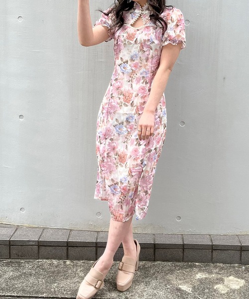 titty＆Co. PETIT by poyo（ティティーアンドコープティバイポヨ）の「【titty&Co.PETIT Produced by POYO】デコルテパールフラワーワンピース（ワンピース・レディース・マルチ・FREE）」の14枚目の写真