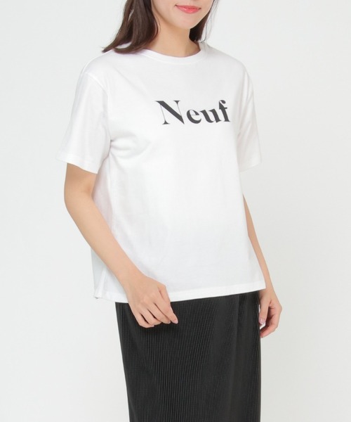 LBC(エルビーシー)の「レターロゴプリントtee(Tシャツ/カットソー・レディース・ホワイト/チャコールグレー・M/L)」の2枚目の写真