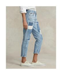 LAUREN RALPH LAUREN パッチワーク デニム風ペイズリー柄パンツ LAUREN RALPH LAUREN パッチワーク デニム風ペイズリー柄パンツ