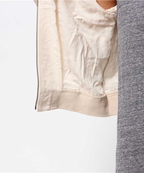 earth music&ecology（アースミュージックアンドエコロジー）の「リブブルゾン（ブルゾン・レディース・アイボリー/カーキ/ネイビー・MEDIUM/SMALL）」の10枚目の写真