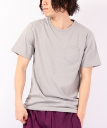 Bling Leads T/C天竺ポケ付クルー半袖Tシャツ