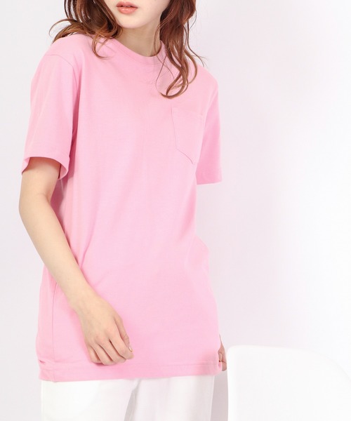 Bling Leads（ブリングリーズ）の「Bling Leads T/C天竺ポケ付クルー半袖Tシャツ（Tシャツ/カットソー・メンズ・イエロー/ブラック/グレー/ライトピンク/ピンク/ホワイト/カーキ/ネイビー・L/M/XL）」の8枚目の写真