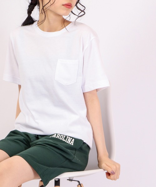 Bling Leads（ブリングリーズ）の「Bling Leads T/C天竺ポケ付クルー半袖Tシャツ（Tシャツ/カットソー・メンズ・イエロー/ブラック/グレー/ライトピンク/ピンク/ホワイト/カーキ/ネイビー・L/M/XL）」の2枚目の写真