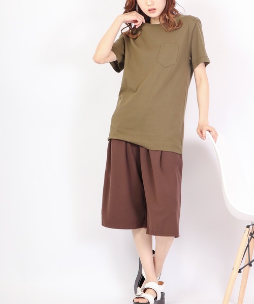 Bling Leads（ブリングリーズ）の「Bling Leads T/C天竺ポケ付クルー半袖Tシャツ（Tシャツ/カットソー・メンズ・イエロー/ブラック/グレー/ライトピンク/ピンク/ホワイト/カーキ/ネイビー・L/M/XL）」の18枚目の写真