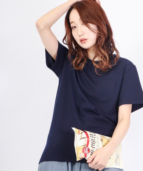 Bling Leads（ブリングリーズ）の「Bling Leads T/C天竺ポケ付クルー半袖Tシャツ（Tシャツ/カットソー・メンズ・イエロー/ブラック/グレー/ライトピンク/ピンク/ホワイト/カーキ/ネイビー・L/M/XL）」の15枚目の写真