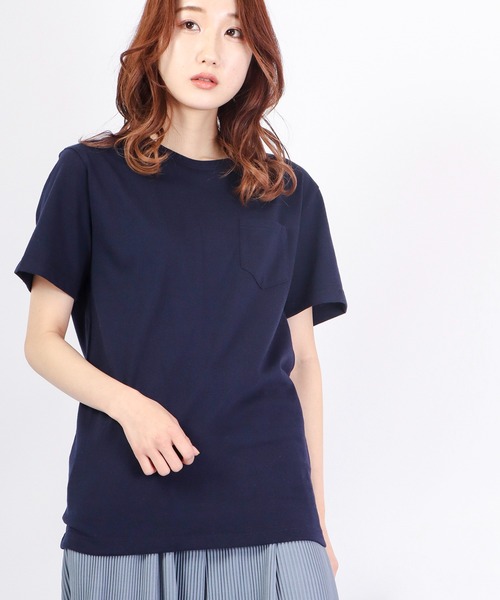 Bling Leads（ブリングリーズ）の「Bling Leads T/C天竺ポケ付クルー半袖Tシャツ（Tシャツ/カットソー・メンズ・イエロー/ブラック/グレー/ライトピンク/ピンク/ホワイト/カーキ/ネイビー・L/M/XL）」の16枚目の写真