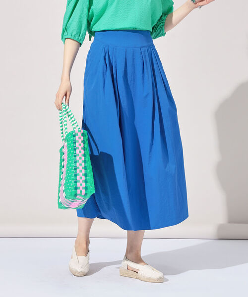 Rie Miller（リエミラー）の「ナイロンタフタタックギャザースカート（スカート・レディース・ブラック/パープル/ブルー/ピンク・38/36）」の3枚目の写真