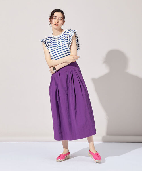 Rie Miller（リエミラー）の「ナイロンタフタタックギャザースカート（スカート・レディース・ブラック/パープル/ブルー/ピンク・38/36）」の19枚目の写真