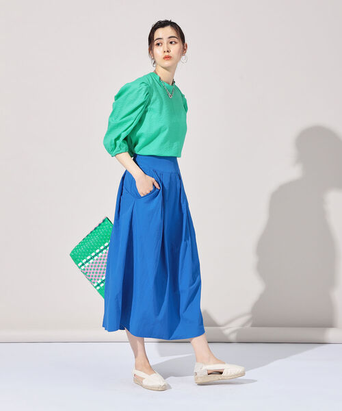 Rie Miller（リエミラー）の「ナイロンタフタタックギャザースカート（スカート・レディース・ブラック/パープル/ブルー/ピンク・38/36）」の17枚目の写真