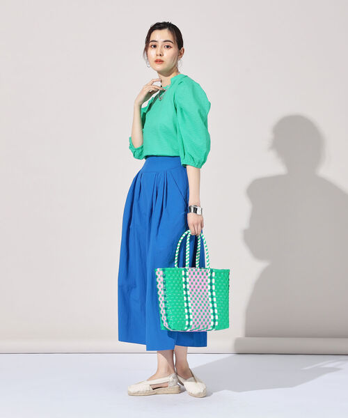 Rie Miller（リエミラー）の「ナイロンタフタタックギャザースカート（スカート・レディース・ブラック/パープル/ブルー/ピンク・38/36）」の14枚目の写真