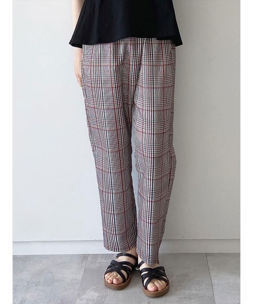 Samansa Mos2 blue（サマンサモスモスブルー）の「アソートテーパードパンツ（その他パンツ・レディース・オフホワイト/ブラック/ベージュ/ライトベージュ・ﾌﾘ-）」の4枚目の写真