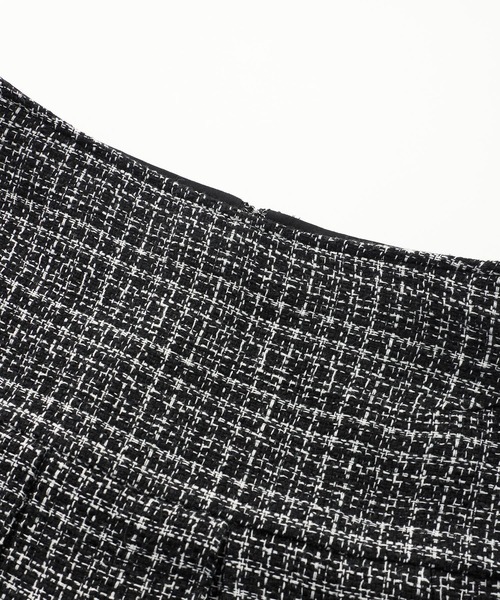 X-girl（エックスガール）の「TWEED JERSEY SKORT（スカート・レディース・ホワイト/ブラック・S/M/XS）」の3枚目の写真