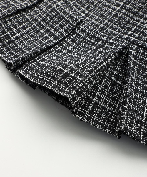 X-girl（エックスガール）の「TWEED JERSEY SKORT（スカート・レディース・ホワイト/ブラック・S/M/XS）」の8枚目の写真