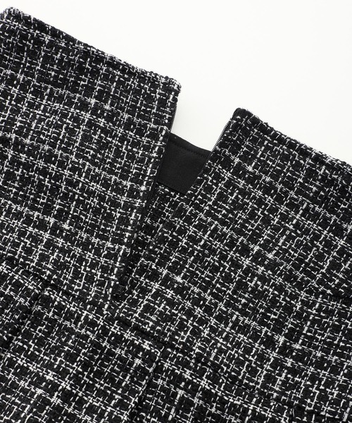 X-girl（エックスガール）の「TWEED JERSEY SKORT（スカート・レディース・ホワイト/ブラック・S/M/XS）」の7枚目の写真