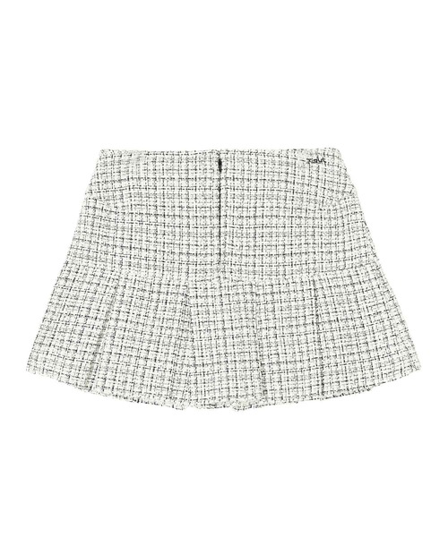 X-girl（エックスガール）の「TWEED JERSEY SKORT（スカート・レディース・ホワイト/ブラック・S/M/XS）」の10枚目の写真