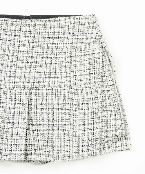 X-girl（エックスガール）の「TWEED JERSEY SKORT（スカート・レディース・ホワイト/ブラック・S/M/XS）」の12枚目の写真