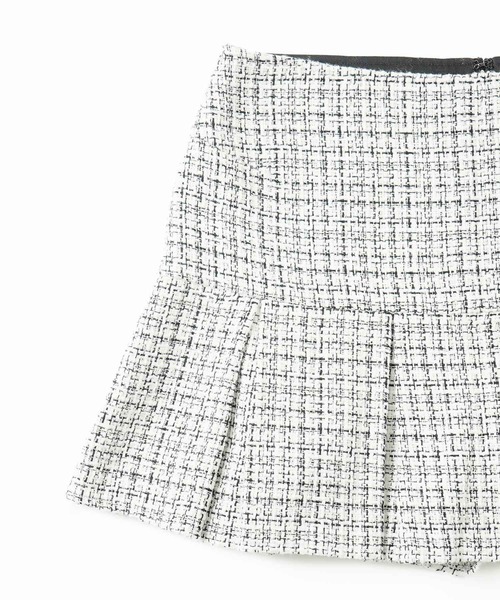 X-girl（エックスガール）の「TWEED JERSEY SKORT（スカート・レディース・ホワイト/ブラック・S/M/XS）」の13枚目の写真
