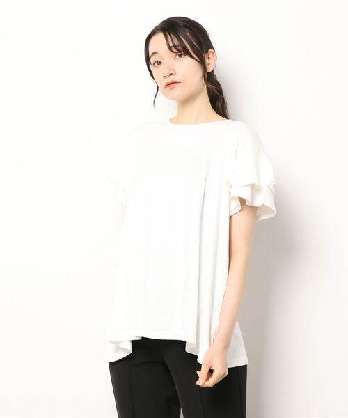KOBE LETTUCE(コウベレタス)の「選べる2タイプ バックリボンカットソートップス(Tシャツ/カットソー・レディース・オフホワイト/ブラック/ピンク/ブルー/ホワイト系/ブラック系/ブルー系/ピンク系・1/2)」の20枚目の写真