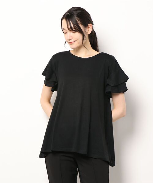 KOBE LETTUCE(コウベレタス)の「選べる2タイプ バックリボンカットソートップス(Tシャツ/カットソー・レディース・オフホワイト/ブラック/ピンク/ブルー/ホワイト系/ブラック系/ブルー系/ピンク系・1/2)」の21枚目の写真