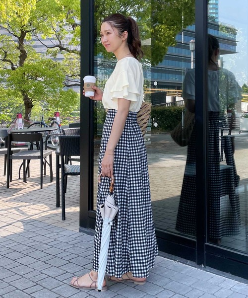 KOBE LETTUCE(コウベレタス)の「選べる2タイプ バックリボンカットソートップス(Tシャツ/カットソー・レディース・オフホワイト/ブラック/ピンク/ブルー/ホワイト系/ブラック系/ブルー系/ピンク系・1/2)」の11枚目の写真