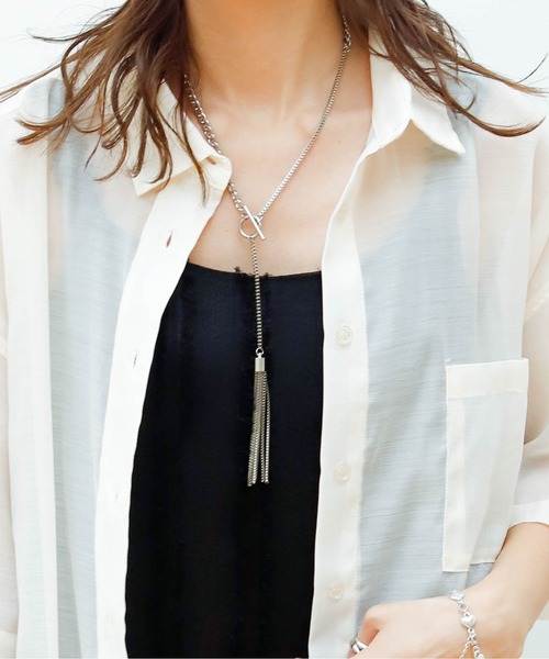 Birthday room（バースデイルーム）の「フリンジチェーンネックレス（ネックレス・レディース・シルバー/ゴールド・FREE）」の4枚目の写真