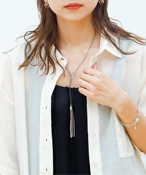 Birthday room（バースデイルーム）の「フリンジチェーンネックレス（ネックレス・レディース・シルバー/ゴールド・FREE）」の6枚目の写真