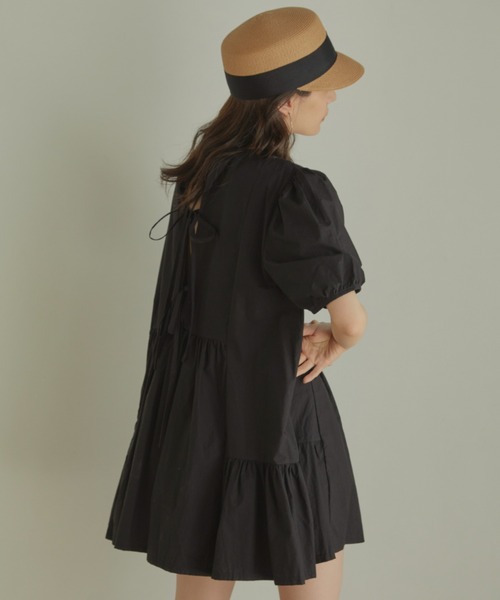 ACYM（アシーム）の「Back tie mini ワンピース【ZOZO限定カラー：ホワイト】（ワンピース・レディース・ホワイト/ブラック/ベージュ・FREE）」の3枚目の写真