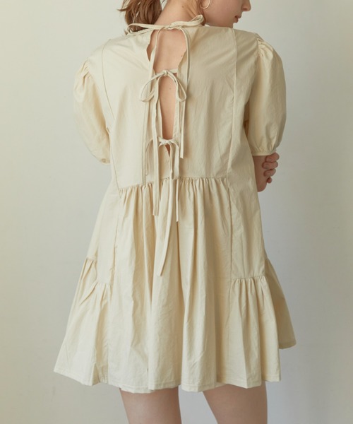 ACYM（アシーム）の「Back tie mini ワンピース【ZOZO限定カラー：ホワイト】（ワンピース・レディース・ホワイト/ブラック/ベージュ・FREE）」の20枚目の写真