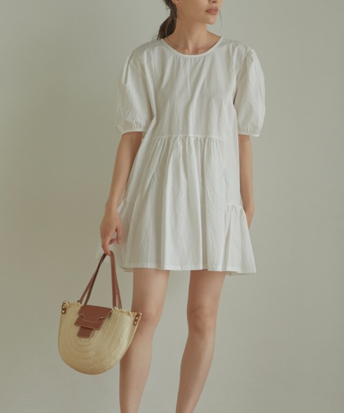 ACYM（アシーム）の「Back tie mini ワンピース【ZOZO限定カラー：ホワイト】（ワンピース・レディース・ホワイト/ブラック/ベージュ・FREE）」の12枚目の写真