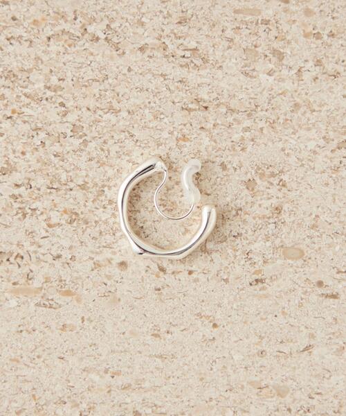 CITEN（シテン）の「＜CITEN＞ニュアンスフープ ノンホールピアス 両耳 イヤリング（イヤリング・レディース・シルバー/ゴールド・FREE）」の3枚目の写真