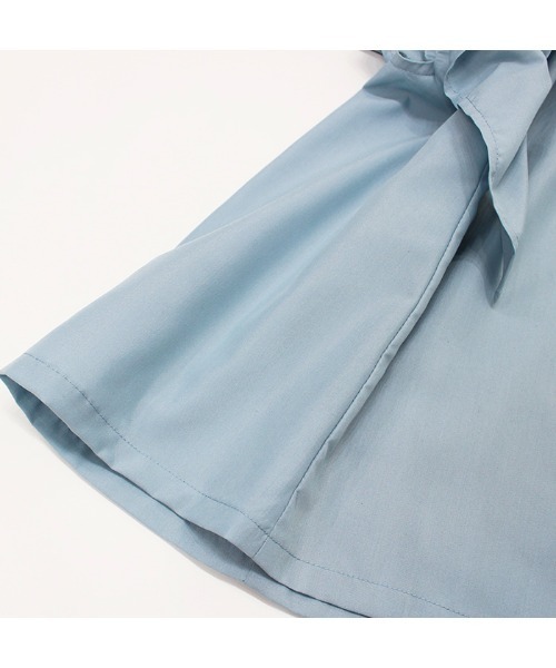 MODE ROBE（モードローブ）の「ダブルフリルノースリーブブラウス（シャツ/ブラウス・レディース・ブラック/ホワイト/ブルー・FREE）」の15枚目の写真