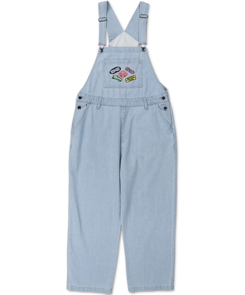 SPINNS（スピンズ）の「【ゆるシルエット】ワッペン デニムオーバーオール（サロペット/オーバーオール・レディース・ブラック/サックスブルー・ONESIZE）」の7枚目の写真