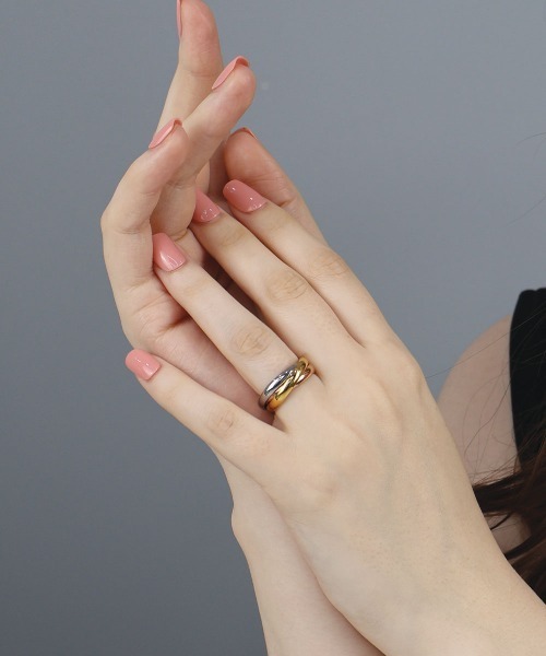 ゴールド 3本ストライプ リング ゴールド 3本ストライプ リング