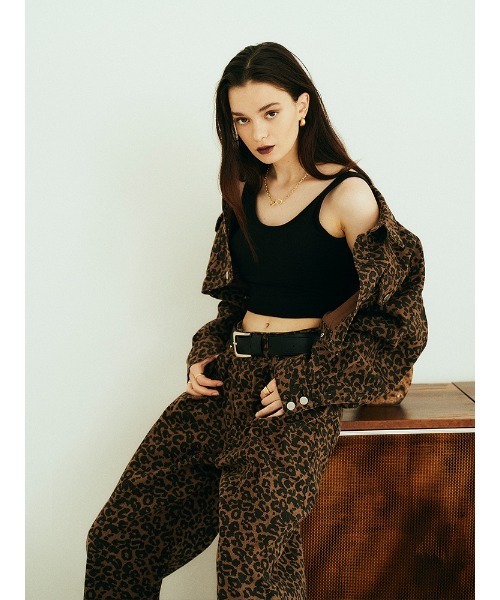 ENVYM（アンビー）の「ルーズデニムＰＴ（デニムパンツ・レディース・ブラック/レオパード/ブルー・S/M）」の5枚目の写真