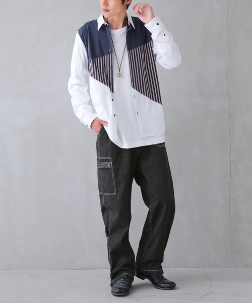 n'OrLABEL(ノアールレーベル)の「『配色ステッチジッパーデザインデニム』(デニムパンツ・メンズ・ブラック・XL/L/M)」の15枚目の写真