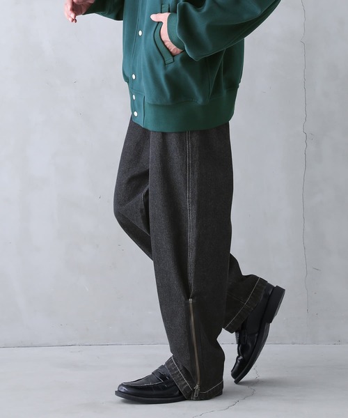n'OrLABEL(ノアールレーベル)の「『配色ステッチジッパーデザインデニム』(デニムパンツ・メンズ・ブラック・XL/L/M)」の3枚目の写真
