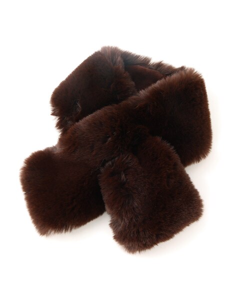 THE SHOP TK (ザ ショップ ティーケー )の「◆ファーティペット(ストール/ショール・レディース・カーキ/ブラウン系その他/ライトベージュ/ブラウン系・00)」の2枚目の写真