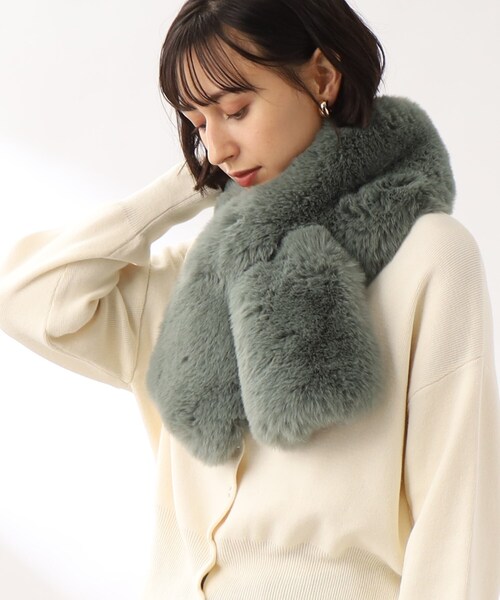 THE SHOP TK (ザ ショップ ティーケー )の「◆ファーティペット(ストール/ショール・レディース・カーキ/ブラウン系その他/ライトベージュ/ブラウン系・00)」の17枚目の写真