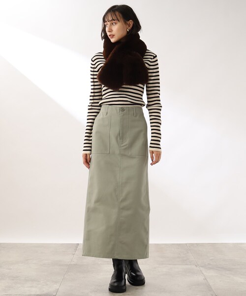 THE SHOP TK (ザ ショップ ティーケー )の「◆ファーティペット(ストール/ショール・レディース・カーキ/ブラウン系その他/ライトベージュ/ブラウン系・00)」の19枚目の写真