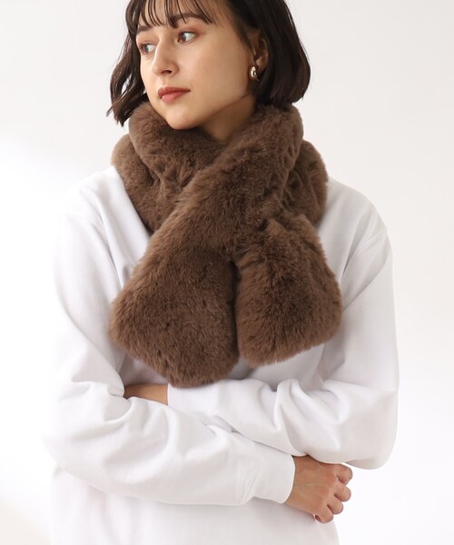 THE SHOP TK (ザ ショップ ティーケー )の「◆ファーティペット(ストール/ショール・レディース・カーキ/ブラウン系その他/ライトベージュ/ブラウン系・00)」の20枚目の写真