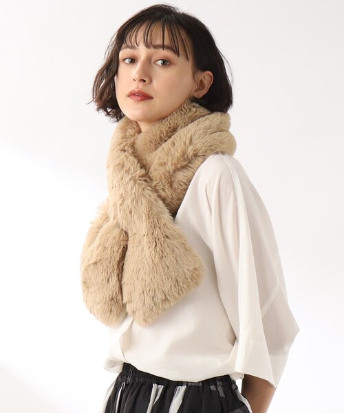 THE SHOP TK (ザ ショップ ティーケー )の「◆ファーティペット(ストール/ショール・レディース・カーキ/ブラウン系その他/ライトベージュ/ブラウン系・00)」の22枚目の写真