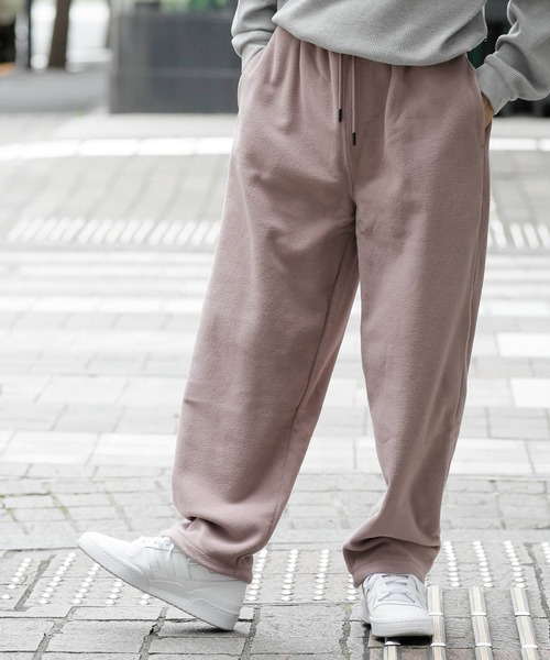 Beno(ビーノ)の「マイクロフリース リラックスワイドパンツ(その他パンツ・メンズ・ブラック/オフホワイト/ライトパープル/グレイッシュブルー/チャコールグレー/ネイビー/グリーン/グレイッシュベージュ・S/M/XL/L)」の8枚目の写真