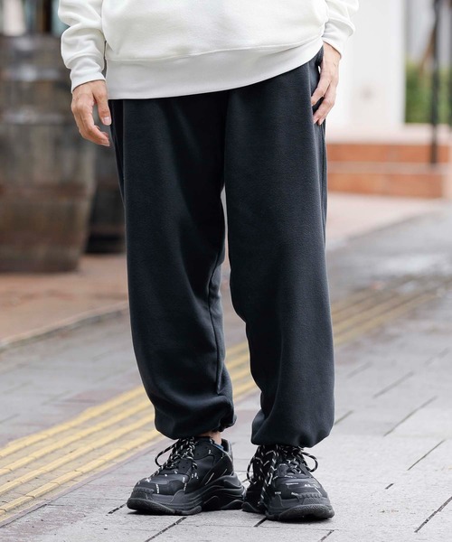 Beno(ビーノ)の「マイクロフリース リラックスワイドパンツ(その他パンツ・メンズ・ブラック/オフホワイト/ライトパープル/グレイッシュブルー/チャコールグレー/ネイビー/グリーン/グレイッシュベージュ・S/M/XL/L)」の3枚目の写真