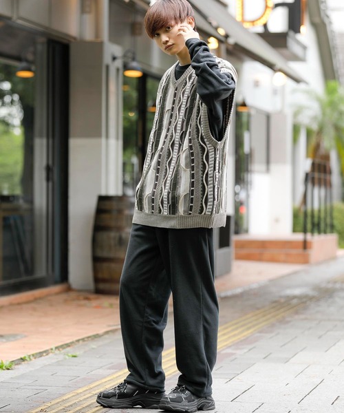 Beno(ビーノ)の「マイクロフリース リラックスワイドパンツ(その他パンツ・メンズ・ブラック/オフホワイト/ライトパープル/グレイッシュブルー/チャコールグレー/ネイビー/グリーン/グレイッシュベージュ・S/M/XL/L)」の19枚目の写真