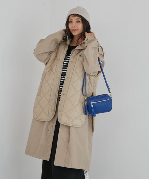 GERRY（ジェリー）の「［GERRY］4WAY LONG COAT（モッズコート・レディース・ブラック/ベージュ/クリーム・SMALL）」の3枚目の写真
