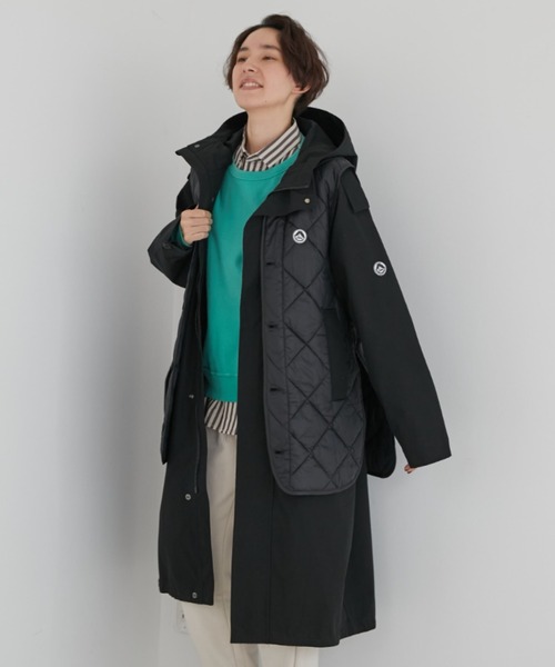 GERRY（ジェリー）の「［GERRY］4WAY LONG COAT（モッズコート・レディース・ブラック/ベージュ/クリーム・SMALL）」の7枚目の写真