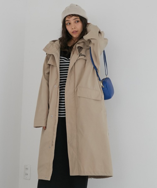 GERRY（ジェリー）の「［GERRY］4WAY LONG COAT（モッズコート・レディース・ブラック/ベージュ/クリーム・SMALL）」の5枚目の写真
